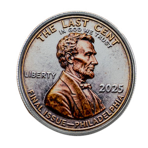 Stock PANBO merk vergulde ijzeren herdenkingsmunt 2025 laatste uitgave Philadelphia Mint RIP eerbetoon element slogan 3D aangepast ontwerp - Product Image 2