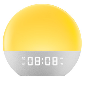 Sveglia con simulazione dell'alba personalizzata <span class=keywords><strong>IBN</strong></span>, luce notturna con rumore bianco per dormire, sveglia con luce in tessuto. - Product Image 6