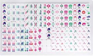 Custom-made Luxury Dark Blue Acrylic 4-Layer American <b>Mahjong</b> <b>Set</b> with Palm Royale Design Portable 160 Pcs - Product Image 5