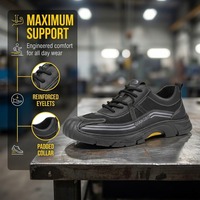 Sneakers décontractées pour hommes en cuir noir et mesh, antidérapantes, à lacets, confortables, avec logo personnalisé, vente en gros OEM