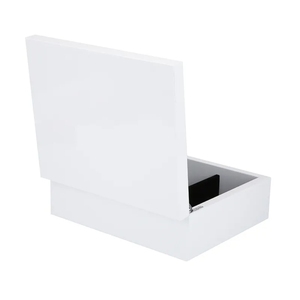 Customized Handmade <b>White</b> Light Paint MDF Laser Engraved Rectangle Wooden Perfume <b>Box</b> Essential Oil Storage <b>Gift</b> <b>Box</b> Cosmetics - Product Image 1