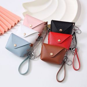 Wholesale Korean-style Creative Trendy Personalized Keychain Bag PU Leather Open Closure Wrist Strap Coin Purse Storage <b>Pouch</b> - Product Image 1