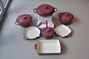 Utensilios <span class=keywords><strong>de</strong></span> Cocina <span class=keywords><strong>de</strong></span> Hierro Fundido Esmaltado Personalizables, Incluyendo Ollas, Cazuelas y Juegos <span class=keywords><strong>de</strong></span> Cocina Coloridos, Fabricante al por Mayor - Product Image 5