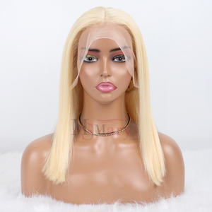 Оптовая продажа, короткий парик из человеческих волос, Швейцарский парик на сетке спереди для черных женщин, 613 бразильские человеческие волосы светлого цвета, парик на сетке 13x4t - Product Image 3