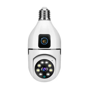 Cámara de Seguridad IP WiFi <span class=keywords><strong>V360pro</strong></span> de 360 Grados, Color, Seguimiento Automático, Interior, 1080P, Resistente a la Intemperie, Doble Lente, E27, Robot - Product Image 1