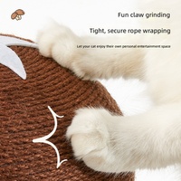 Jouet vertical pour chat en forme de champignon, griffoir en sisal, écologique, durable, sans perte de fibres, toutes saisons, petites et grandes tailles