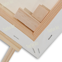 Studio 100% coton 380gsm triple apprêt sans acide toile blanchie étirée 16x20in pour peinture d'art