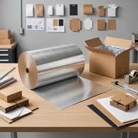 Rouleau de papier laminé réfléchissant pour emballage en carton ondulé