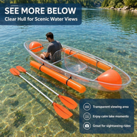Bateau flottant transparent pour deux personnes, idéal pour les vacances de week-end et les activités nautiques en plein air