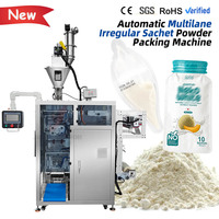 Machine d'emballage automatique multi-voies pour sachets de formes spéciales, créatine, vitamines, probiotiques, poudre