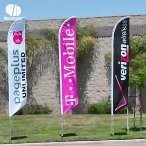 Fabricante profissional para publicidade personalizada Flying Banners Teardrop Flag Feather Flag Banners Beach Flags