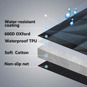 حصيرة حيوانات أليفة للسيارة الأعلى مبيعًا غطاء مقعد سيارة لكلب مقاوم للماء أكسفورد للمقعد الخلفي - Product Image 5