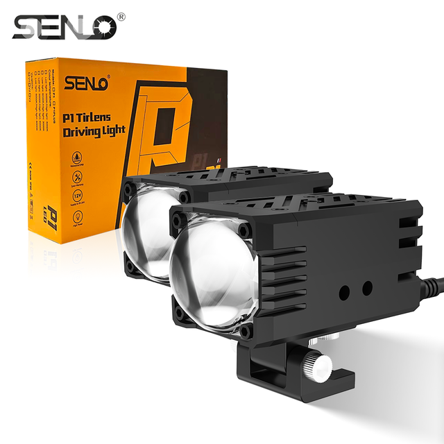 P1 Plus High Power Aluminum LED Driving Lights 80W 12V White+Yellow 6000K Off-Road Headlight Combination Beam Motor Car
