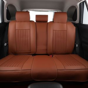 Fundas de Asiento de Coche Universales Completas en Color Marrón, Diseño Deportivo, Material de Cuero, para Land Cruiser, Precio de Fábrica - Product Image 4