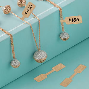 500แผ่น/ม้วนกระดาษกาวอะคริลิคสำหรับกันน้ำสติกเกอร์ป้ายราคาสร้อยคอแหวน - Product Image 4