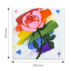 DIY tuval akrilik boyama sanat gül kuvars kum akrilik boyama malzemesi kiti - Product Image 2