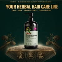 Champú al por mayor de Ganoderma Negro y Polygonum 500ml Líquido para el Crecimiento del Cabello, Fortalecimiento, Nutrición y Reparación del Cuero Cabelludo para Adultos