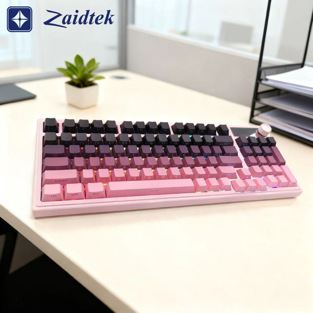 High Quality Customizable Wired + 2.4G + BTmechanical Gaming Keyboards Anti-ghost RGB Hot-Swappable Mechanical Gaming Keyboard