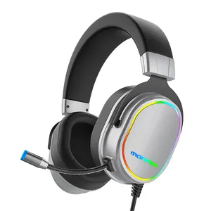 RGB Gaming Headphone Stereo Bass Gaming Headphone 2022 USB Wired Stylish Noise-canceling Gaming Headset GM30