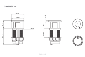 שקע חשמל אנכי נשלף לשולחן מטבח עם מטען אלחוטי, עמיד למים, ממונע, מתוצרת SINOAMIGO - Product Image 5