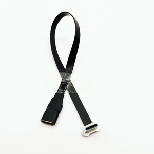 Cinta plana ultrafina FPC FFC USB 3,1 Tipo C Macho a hembra Cables de datos de perfil inferior en ángulo de 90 grados - Product Image 1