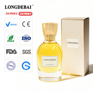 Factory Custom <b>Perfume</b> Glass <b>Bottle</b> Clear 50ml 100ml Round Luxury Round <b>Perfume</b> Sprayer <b>Bottle</b> With Gift Box - Product Image 1