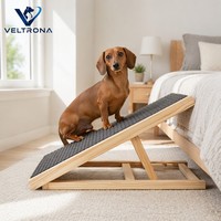 Rampe pour animaux de compagnie en bois réglable avec surface antidérapante, marches pliables pour chien et chat pour lit, canapé et voiture