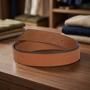 Ceinture pour hommes en cuir tanné végétal pleine fleur ceinture décontractée avec boucle ardillon ceinture de mode pour hommes vente en gros - Product Image 1