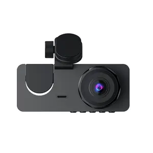 Yüksek kalite araba dash wifi 2.0 inç IPS kam üçlü lens kamera sürüş kaydedici video