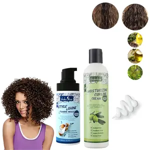 Shakebar etiqueta privada atacado, natureza hidratante ativador de cachos, definição encaracolada creme para cabelos encaracolados africanos