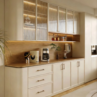 Console autoportante en chêne clair avec deux tiroirs, buffet minimaliste pour couloir, style scandinave