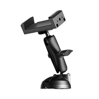 Support de caméra d'action antichoc et antidérapant pour voiture, camion, montage Ram, alliage d'aluminium, revêtement TPU, adaptateur à boule de 1 pouce, 1/4 Insta360