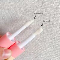 Tube de brillant à lèvres créatif avec crochet porte-clés, nouvelle grande tête de brosse, brillant à lèvres transparent en ABS, option de logo personnalisé pour distributeur