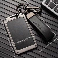 Nouvelle coque de protection pour clé de voiture en alliage de zinc et cuir avec NFC pour Tesla Model Y Model 3, accessoires intérieurs de voiture