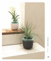 En gros Créatif Paresseux Auto-Arrosage En Plastique Pot De Fleur Jardin Intelligent Paresseux Pot De Fleur Artificielle Décorative Pots de Fleurs Décor