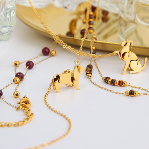 Collana con Ciondolo a Forma di Gatto, Cucciolo o Corgi in Acciaio Inossidabile 316L Chris April, Gioiello Regalo per Donne - Product Image 6