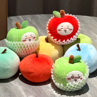 Peluche douce et mignonne Kawaii, coussin en forme de fraise, carotte, lapin, pomme, jouet en peluche en forme de fruit, porte-clés