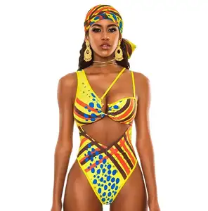 Mujer pakaian renang wanita 2 potong Bikini tren 2023 NWT Set Bikini Afrika Tribe maillot de bain femme pakaian renang mewah