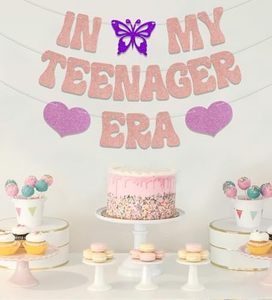 Suministros <span class=keywords><strong>de</strong></span> fiesta <span class=keywords><strong>de</strong></span> feliz cumpleaños con In My Teenager Era Banner para Tema <span class=keywords><strong>de</strong></span> mariposa Suministros <span class=keywords><strong>de</strong></span> decoración para fiesta <span class=keywords><strong>de</strong></span> cumpleaños 13 <span class=keywords><strong>De</strong></span> <span class=keywords><strong>niña</strong></span> - Product Image 1