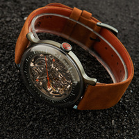Montres de couple SPARKTIME à mouvement mécanique squelette entièrement ajouré, cadran analogique en cuir, cadeau unique de haute qualité pour les amoureux
