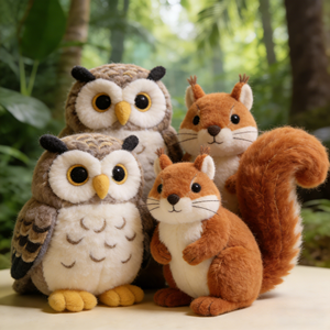 Jouets en peluche personnalisés en usine, hiboux kawaii à grands yeux, jouets pour enfants, animaux en peluche, accessoires de mode - Product Image 1