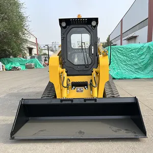 Inşaat makineleri mini yükleyici parça yükleyici 700KG 850KG 950KG 55KW hidrolik pilot ile 75HP skid nokta dönüşlü yükleyici