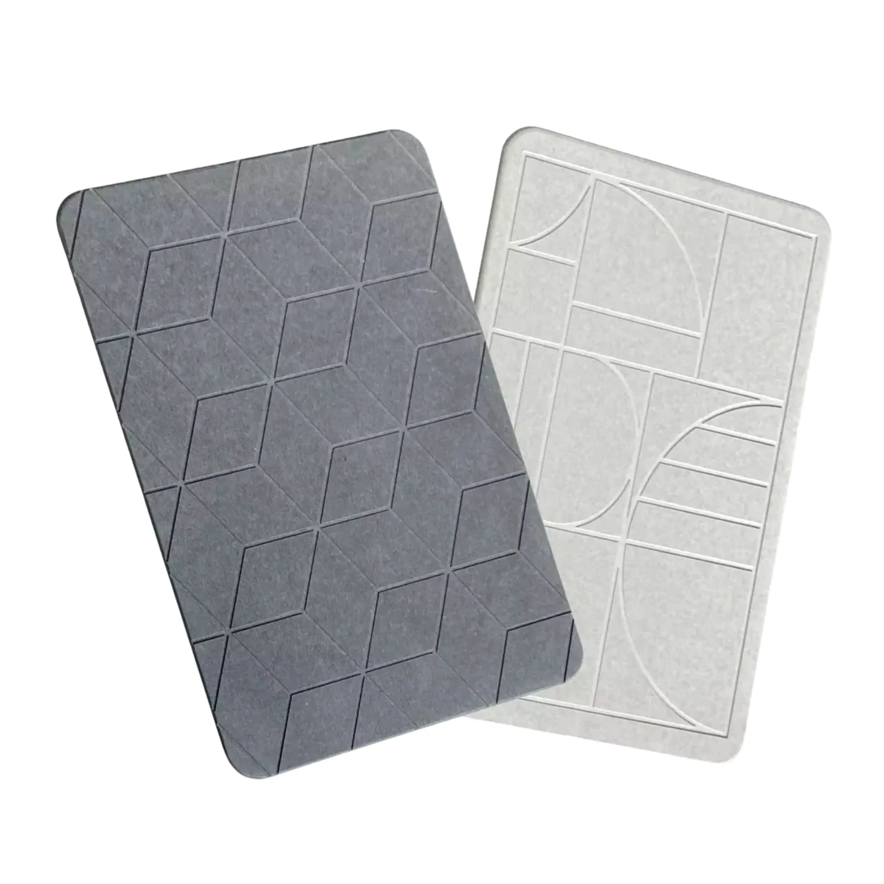 Skymoving Hot Selling Customized Design Bathroom Diatomaceous Earth Diatom Bath Mat Diatomite Bath Mat Stone Bath Mat