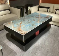 Table basse en plaque de roche de titane de haute qualité, personnalisable pour bars, clubs, KTV, villas, salles audiovisuelles