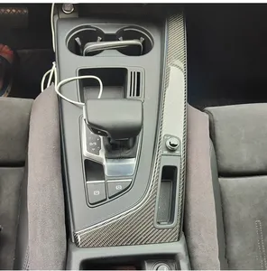 7pcs Carbon Fiber Gear Shift Decor <b>Frame</b> Interior Door Panel Trim for Audi A4 B9 <b>A5</b> S5 S4 2017-2025 Car Interior Accessories - Product Image 5