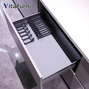 Vita furni Factory Großhandel Luxus Küchen schrank Lagerung Aluminium legierung Geschirr regal Schiebe schublade Pull Wire Basket Organizer - Product Image 5