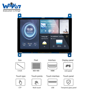 Waiken modul Tampilan LCD antarmuka MI HD Raspberry Pi 5 inci 800x480 CTP TFT layar sentuh lampu latar <span class=keywords><strong>LED</strong></span> ukuran dapat disesuaikan 350 - Product Image 2