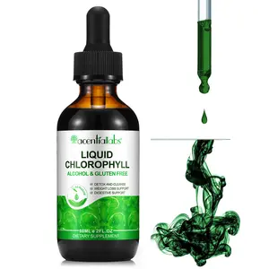 Vente en gros 60ml de saveur de menthe naturelle désodorisant interne super concentré stimuler l'énergie gouttes de chlorophylle liquide