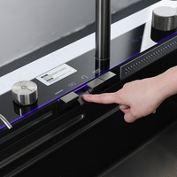 Ensemble Évier de Cuisine 6845 7545cm de Haute Qualité, Robinet de Cuisine Intelligent Moderne Multifonction Cascade avec Sortie d'Eau Cascade