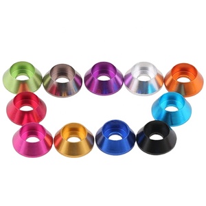 M2 M3 M4 M5 M6 M8 Colorful Anodized Aluminum Dome <strong>Countersunk</strong> Fender <strong>Washer</strong> - Product Image 1